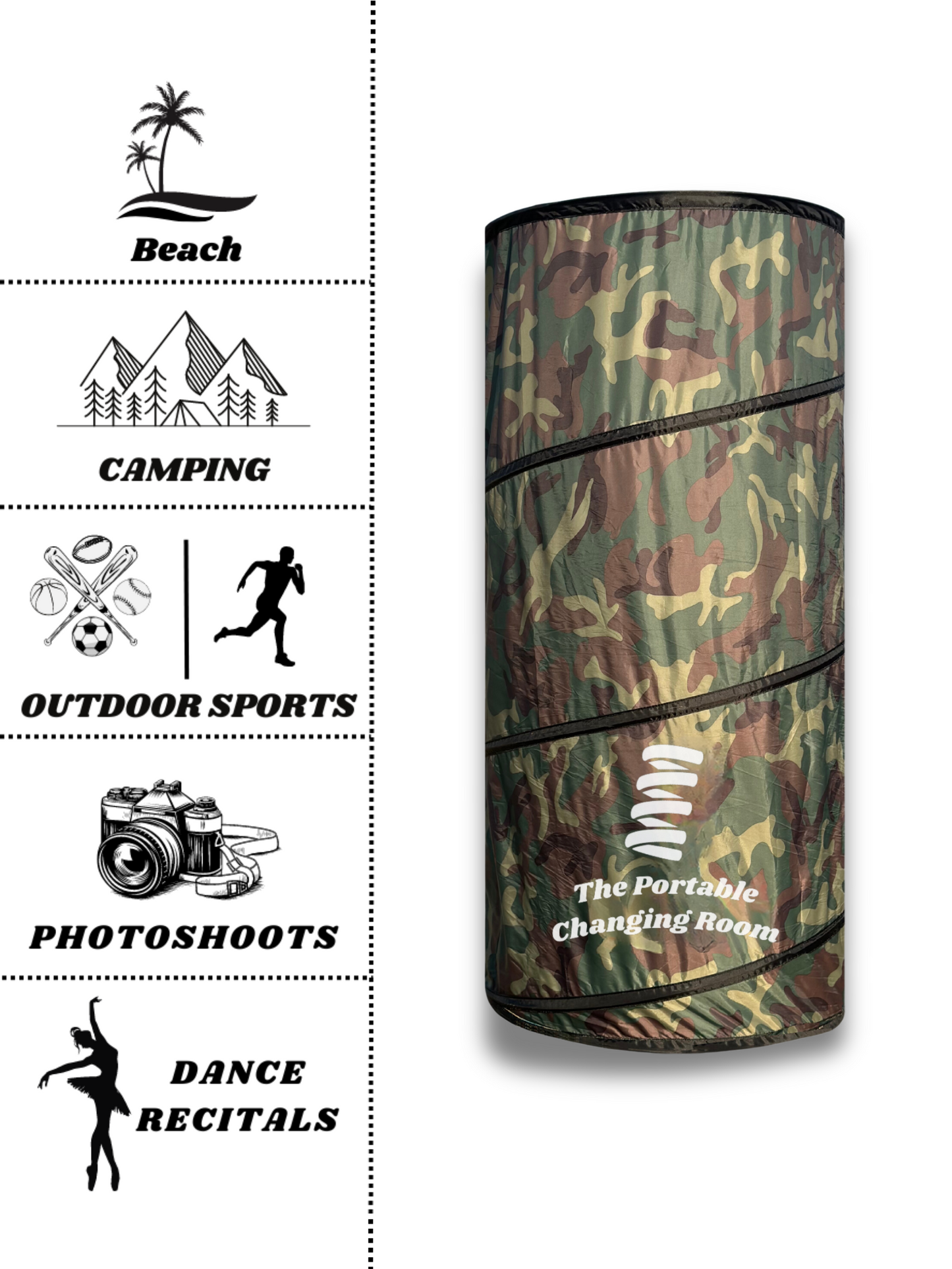 Die tragbare Umkleidekabine - Camo
